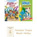 Everest Yayınları Fıstık Gibi Hayat + Şirinler ile Hikâyeli Boyama Kitabı - Yabani Şirin + Yaramaz Tavşan Masalı
