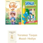 Everest Yayınları Gül Ablanın Kalbi + Şirinler ile Hikâyeli Boyama Kitabı - Yabani Şirin + Yaramaz Tavşan Masalı
