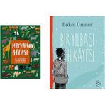Everest Yayınları Hayvan Atlası (Dünya Haritası ve Çıkartma Hediyeli) + Bir Yılbaşı Hikayesi - Hayır