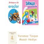 Everest Yayınları Ilk Kitaplarım - Araçlar (Ciltli) + Şirinler ile Hikâyeli Boyama Kitabı - Şirine + Yaramaz Tavşan Masalı