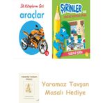 Everest Yayınları Ilk Kitaplarım - Araçlar (Ciltli) + Şirinler ile Hikâyeli Boyama Kitabı - Yabani Şirin + Yaramaz Tavşan Masalı