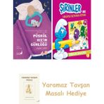 Everest Yayınları Püskül Kız’ın Günlüğü + Şirinler ile Hikayeli Boyama Kitabı - Şirinler Salatası + Yaramaz Tavşan Masalı