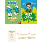Everest Yayınları Şirinler - Aktivite Kitabı 2 + Pırt Çocuk 1 - Ilk Koku + Yaramaz Tavşan Masalı