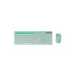 Everest Yeşil / Beyaz Kablosuz Tablet / Telefon Uyumlu Q Multimedia Ofis / Yazı Klavye + Mouse Set KM-730