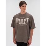 Everlast Authentic Boxing Oversize Koyu Vizon Erkek Tişört - Koyu Bej