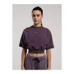 EVERLAST Bronx 1910 Oversize Mor Crop Kadın Kısa Kollu Sweatshirt