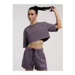 EVERLAST Bronx 1910 Oversize Mor Crop Kadın Tişört