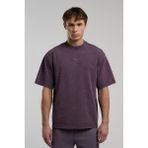 Everlast Bronx 1910 Oversize Yıkamalı Mor Erkek Tişört - 2XL - Koyu Mor