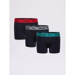 Everlast Renkli Lastik 3'lü Boxer - Siyah - 2XL