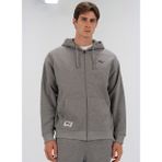 Everlast TM0102 429-Everlast Heritage Champs Koyu Gri Melanj Regular Fit Erkek Zip Ceket
