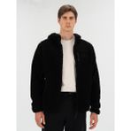 EVERLAST Winter Essentials Siyah Erkek Full Zip Kapüşonlu Sherpa Sweat