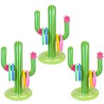 EVERMARKET 3 Paket Şişme Kaktüs Yüzük Toss Oyun Setleri, Kaktüs Havuzu Oyun Oyuncakları Hedef Atmak Yüzen Yüzme Yaz Oyunu Oyuncakları Meksika Fiesta Parti Aksesuarları Hawaii Havuzu Plaj Partisi Dekorasyon