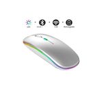 Everpad Vortex V10 10.4" Tablet İçin RGB LED Işıklı Bluetooth+2.4Ghz Kablosuz Şarjlı Mouse Gri