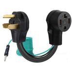 Eversimpleinc Yeşil Topraklama Telli 4 Uçlu 3 Uçlu Kurutucu Fiş Adaptörü, 4 Uçlu Yeni Kurutucu Dişi 3 Uçlu Eski Kurutucu Erkek Prize Bağlar, 10-30P - 14-30R Kurutucu Adaptörü, STW 10AWG3C