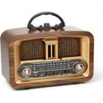 Everton Ahşap Nostaljik Görünümlü Radyo Eski Nostaljik Radyo - Koyu Kahverengi