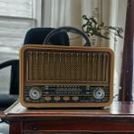 Everton Nostaljik Görünümlü USB Sd Aux Bluetooth Destekli Solar Panelli Şarjlı + Pilli Radyo RT-834 - Çok Renkli