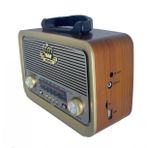 Everton Rt-301 Ahşap Bluetooth Nostalji Şarjlı 3 Band Radyo Usb Sd Aux Mp3 Player Düz Ahşap
