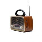 Everton Rt-301 Bluetooth, Nostalji ,Şarjlı 3 Band Radyo ,Usb, Sd ,Aux, Mp3 Player Dalgalı Ahşap