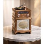 Everton RT-381 Nostaljik Ahşap Görünümlü Radyo - Bluetooth Hoparlör, Usb/sd/aux Girişli Şarjlı Retro Radyo - Gri