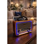 Everton rt-681 usb am-sw-fm bluetooth solarlı ledli nostalji radyo