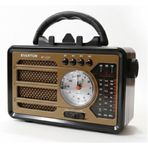 Everton Rt-737 Bluetooth Usb-Micro Sd Solarlı Saatli Nostaljik Radyo