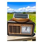Everton Rt-749 SAAT +FENER +ŞARJLI+ SOLAR GÜNEŞ PANEL +BLUETOOTH Özellikli Nostaljik müzik çalar Radyo