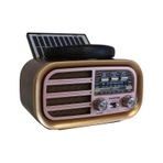 Everton RT-877 Güneş Enerji Panelli BT FM USB TF AUX Şarjlı Nostaljik Radyo