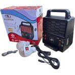 Everton Rt-913 -Usb-Tf Card -Mp3-Bluetooth-Mp3Güneş Enerjili Işıklı Radyo 2 Ampul Set - Kırmızı - Siyah