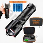 Everton Rt-T709 Profesyonel Fener - 4 Adet 18650 Model Pil Dahil - 10400 Mah Powerbank