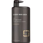 Every Man Jack 945 ml 3in1 Sandalwood Şampuan+Saç Kremi+Vücut Şampuanı