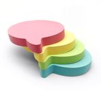 EVG 400 Kalite Konuşma Balonu Şekilli Pastel Renkli Çıkarılabilir Yapışkan Notlar 76x76 mm 100 yapraklı 4 ped - Mavi, Pembe, Yeşil, Sarı