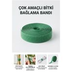 Evgereçlerim 5 Metre 1 cm Yeşil Renk Bahçe Bitki Fide Bağlama Bandı Cırt Bant