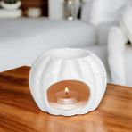 Evidea 11.5 cm Krem Deco Bona Seramik Buhurdanlık