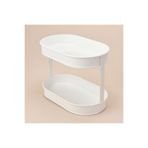 Evidea Bath Beyaz 32.5x19 cm 2 Katlı Oval Organizer