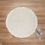 Evidea Bubble Krem 100x100 cm Soft Yuvarlak Halı