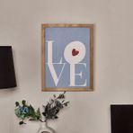 Evidea Deco Bold Hearts Mavi 30x40 cm Duvar Panosu