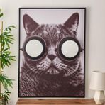 Evidea Deco Cat Aynalı Renkli 75x100 cm Kanvas Tablo