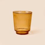 Evidea Deco Çizgili Amber 11 cm Bardak Mumluk