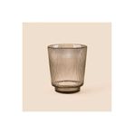 Evidea Deco Çizgili Füme 11 cm Bardak Mumluk