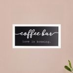 Evidea Deco Coffee Siyah 40x20 cm Duvar Panosu