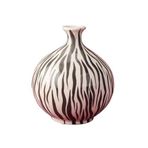 Evidea Deco Elegant Curves Siyah Beyaz 28 cm Vazo