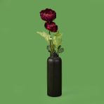 Evidea Deco Rose Koyu Mor 66 cm Dal Çiçek