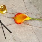 Evidea Deco Turuncu 60 cm Yapay Zambak Çiçeği