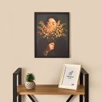 Evidea Deco Woman of Flower Siyah Turuncu 30x40 cm Duvar Panosu
