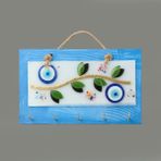 Evidea Deco Zeytin Mavi 25 cm Anahtar Askısı