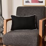 Evidea Ethnic Soft Siyah 30x50 cm Biyeli Kırlent