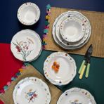Evidea Evidea Kitchen Bloom 24 Parça Renkli Yemek Takımı