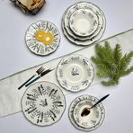 Evidea Evidea Kitchen Fragile 24 Parça Renkli Yemek Takımı