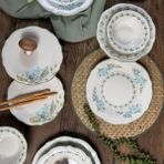 Evidea Evidea Kitchen Greeny 24 Parça Renkli Yemek Takımı