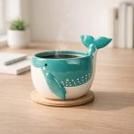 Evidea | Evidea Kitchen Mavi Balina Desenli Seramik Kupa - Mavi - 500 ml